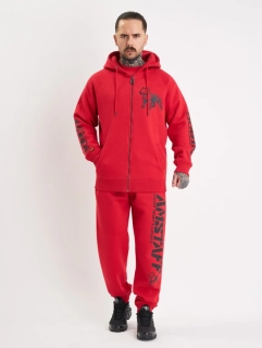 Amstaff Pánská Souprava Logo 2.0 Zip Hoodie Red/Black
